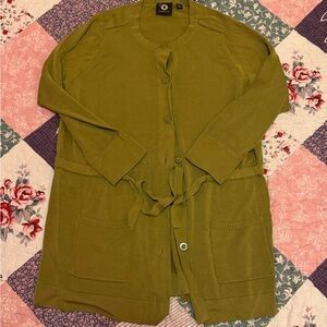 Amber Sun Olive Green Cardigan